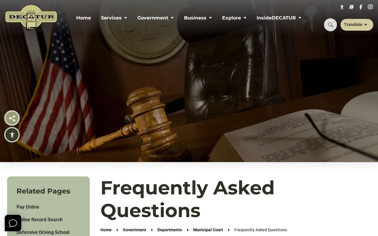 Decatur Municipal Court warrant inquiry and bond guidance