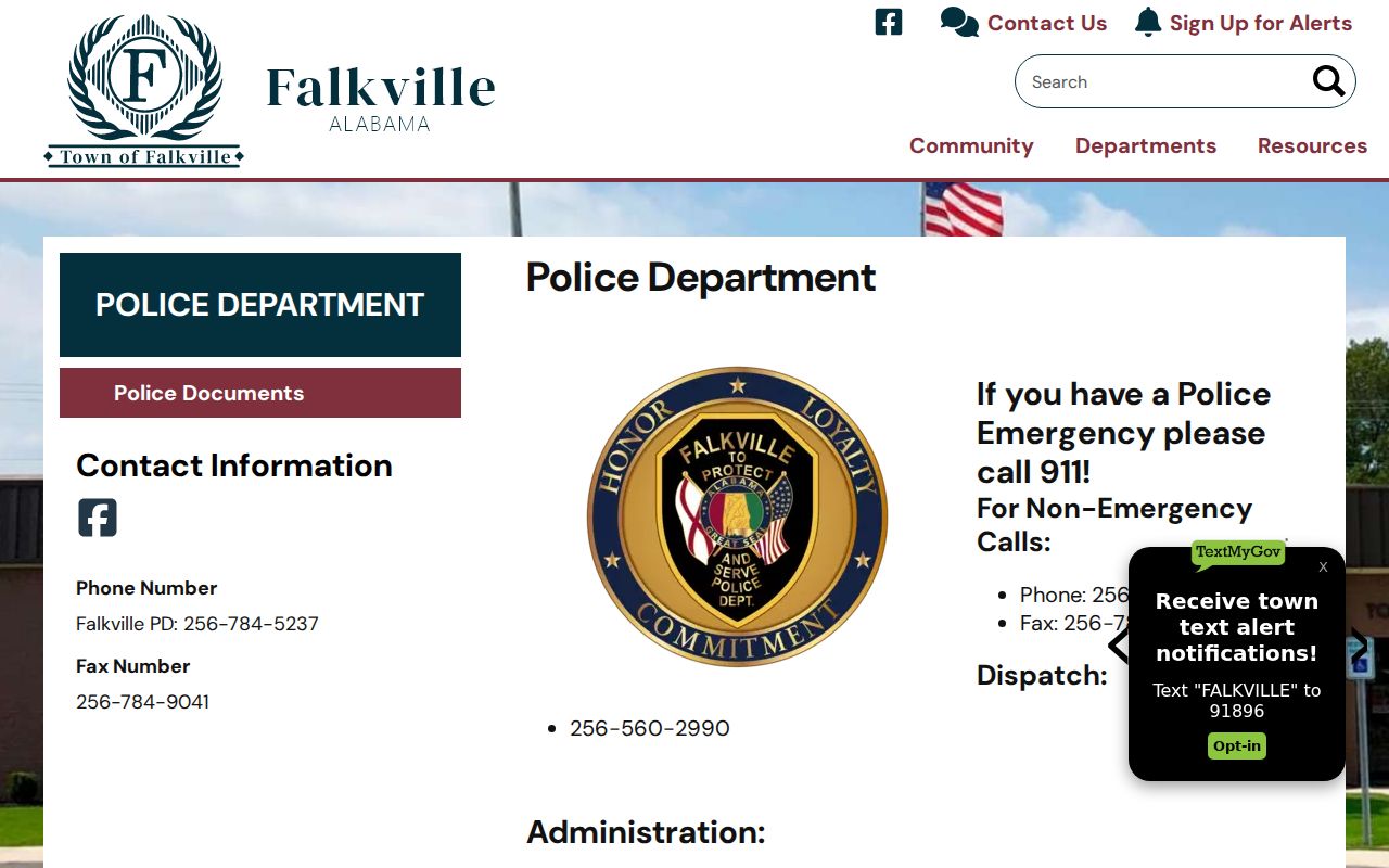 Falkville police contact for Morgan County municipal court warrants